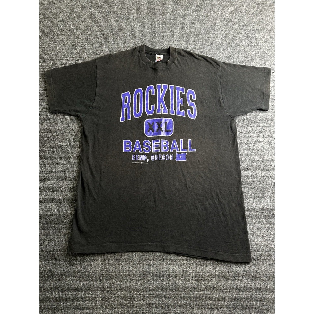 Vintage 1992 Bend Rockies Baseball Oregon Made in USA T-Shirt, Size 2XL